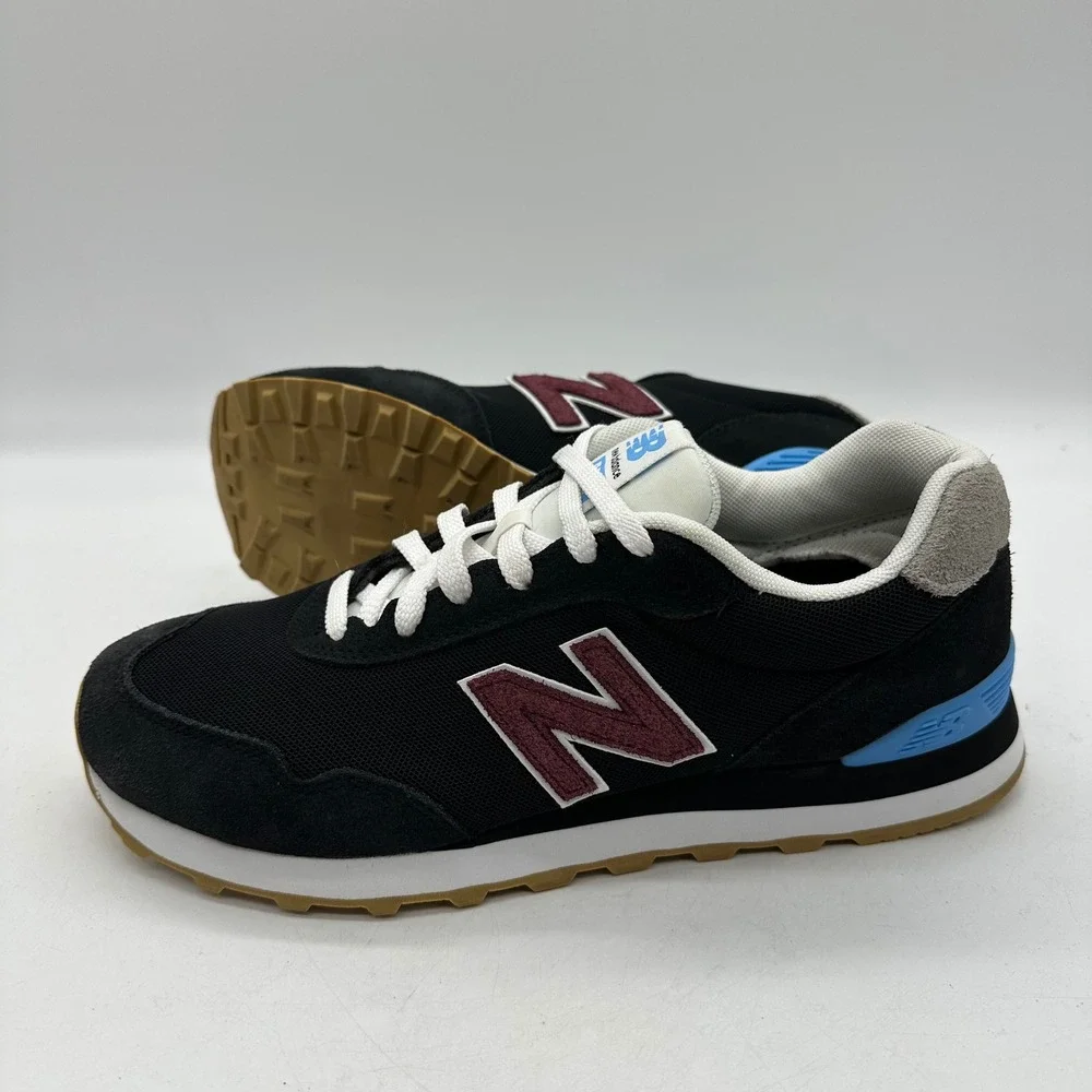 New Balance ML515BU3 Mens Size 8.5 Black Maroon Blue 515v3 Sneakers Retro Runner